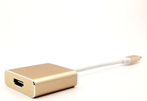 IMMOTO USB 3.1 Type C to HDMI Adapter (DP Alt Mode),4K2K Metal for Apple MacBook 12" (2015 & 2016)&MacBook Pro 13"& 15", Chromebook Pixel/Dell XPS 13/Yoga 900/Asus Zen AIO/Lumia 950/950XL,Golden