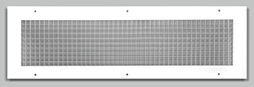 8″ x 24″ Dice Core Eggcrate Return Air Grille – Aluminum Rust Proof – HVAC Vent Duct Cowl – White [Outer Dimensions: 9.75 X 25.75]