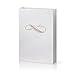 Executive Notebook for Women Girls Friends Gift, A5 Writing College Ruled Journal, Blank and Lined Cream Paper, Silver Faux Leather with Rose Gold Emboss on Gift Box (Light Silver)