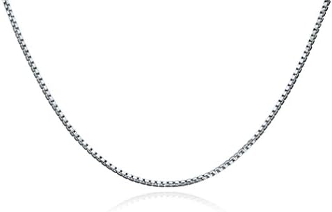 Italian Sterling Silver Box Chain, Thin and Delicate, .65 mm in Width, 20 Inches in Length
