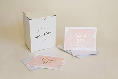 4 Thank+Cards+Watercolor+Wedding+Bridal+Shower