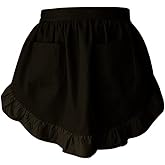 CRB Fashion Waist Apron Kitchen Cooking Restaurant Cotton Bistro Half Aprons with Pockets For Woman