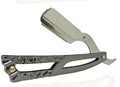 Barber Straight Razor Square Design Hybrid Razor (Gunmetal)