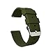 BARTON WATCH BANDS 24mm Army Green Soft Silicone Quick Release Straps