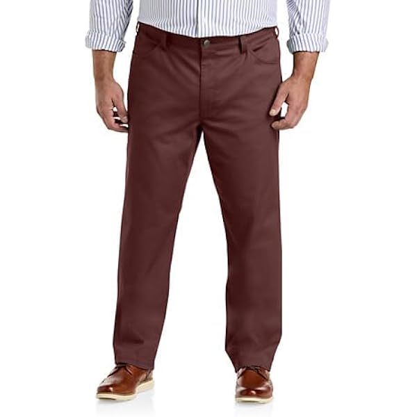 ▪️everyone brown slacks XL Oak Hill by DXL Men's Big and Tall Straight-Fit 5-Pocket