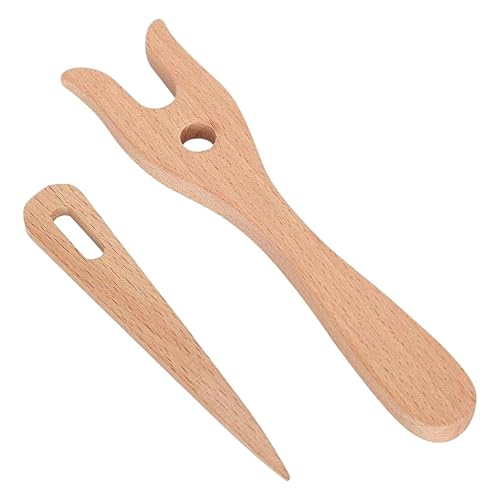 Wooden Lucet, Knitting Tools, Lucet Fork, Wooden Weaving Tools for Bracelet, Braid Tool, Sewing Lucet Braiding Fork Crochet Hooks Knitting Fork Kit Woven Needles Kit for Knitting Crafts