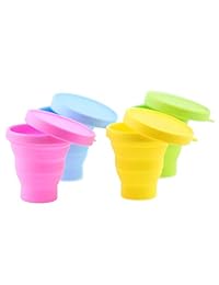 Winterworm   Taza plegable de silicona con tapas e