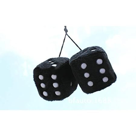 Tofree Weicher Plüschwürfel fürs Auto hängendes Ornament Rückspiegel-Deko-Anhänger