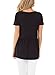 Inital Women's V Neck Short Sleeve Babydoll Tunic Pleated Shirts Blouse Black 2xl