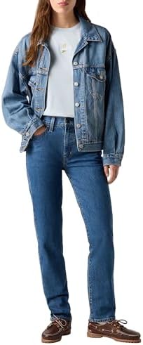 724 High Rise Straight, Jeans Donna, Mosey Mid Stone, 31W / 30L