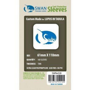 Swan Card Sleeves (61x110mm) - 160 Pack, Thin Sleeves - Lupus in Tabula