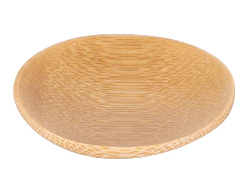 24 Mini Disposable Bamboo Appetizer Plates plus 100 Bamboo Fancy Toothpicks. Biodegradable Appetizer Plates and Bamboo Toothpicks Set for Dinner Parties, Breakfast Bar, Food Tastings, Finger Food.