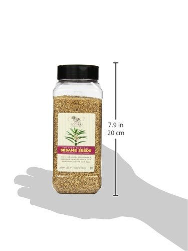 RODELLE TOASTED NATURAL SESAME SEEDS GLUTEN FREE MADE IN USA, 18 OUNCE JAR
