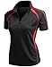 Women's Coolon 2 Tone Collar Zipup Polo T-Shirt