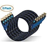 Aurum Ultra Series - High Speed HDMI Cable with Ethernet 5 Pack 20 Ft - Supports 3D & ARC [Latest Version] - 20 Feet - 5 Pack