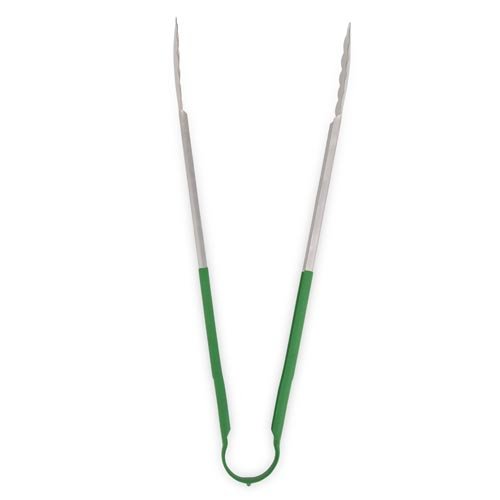 Clipper 215-00322 16-Inch Stainless Steel Vinyl Grip Tong, Green