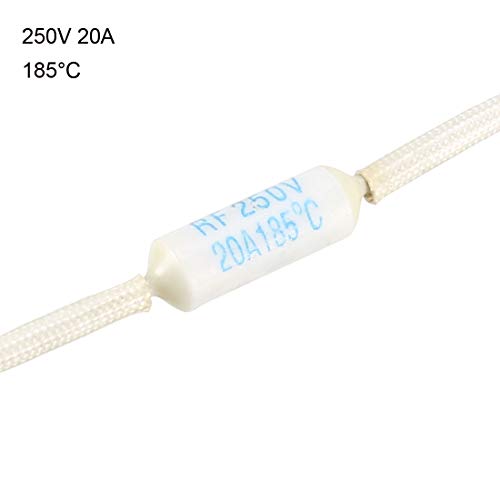 uxcell 250V 20A 185 Celsius Circuit Cut Off Temperature Thermal Fuse Ceramics - Thumbnail 2
