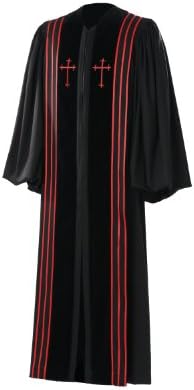 Manufaktur Women Bishop Clergy Robe MERINO CASHMERE SILK Size 51 Black/Red