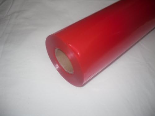 15m x 80cm Roll Tinted Red Cellophane Wrap. Florist Quality Bouquet / Gift / ...