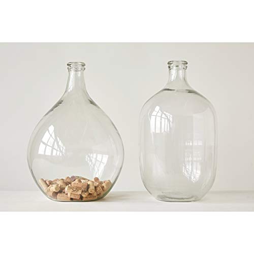 Creative CoOp Decorative Glass Bottle Vase, 18 Inch, Clear