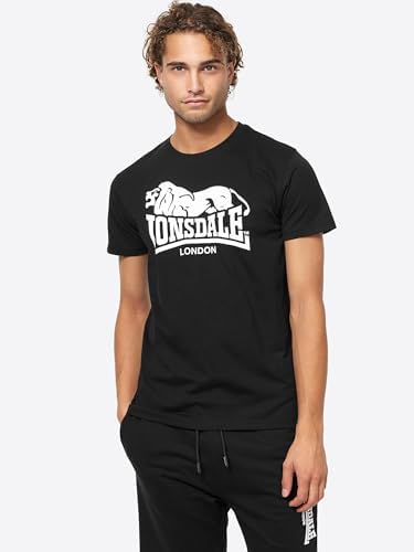 Herren T-Shirt Normale Passform Doppelpack ECCLAW XL, Black/Oxblood
