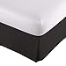 LDC Size Queen Bed Skirt 16 Inch Drop - Brushed Microfiber Pleated Bedskirt - Easy Fit, Wrinkle & Fade Resistant (Black)