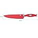 Vremi Professional Chef Knife - 12.6 Inch Stainless Steel Blade with BPA Free Sheath - Heavy Duty Kitchen Knife with Ergonomic Handle - Durable for Slicing Dicing Mincing Vegetables Meat Fruits - Red