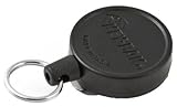 West Coast 0006-001 Key Reel, Split-Ring, Retractable, Black With 36-In. Polyester Cord
