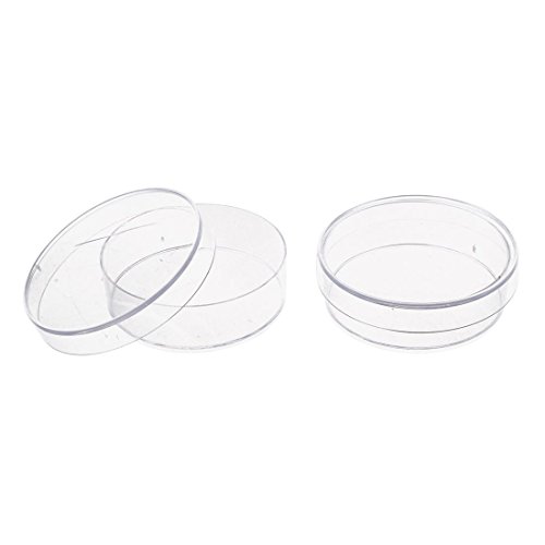 Nrpfell 10 pcs. 35mm x 10mm Sterile Plastic Petri Dishes with Lid for LB Plate Yeast (Transparent Color)