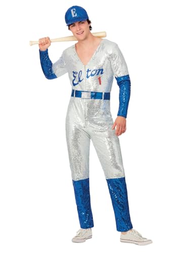 Smiffys Official Licensed Elton John deluxe sequin baseball costume adults