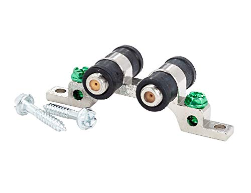 Grounding Block, Ancable Dual F Pin Female Coaxial Ground Block, Weather Seal Boots for Coaxial Cable, Satellite, Dish Network Wiring, DIRECTV and OTA Antenna Installation, 3GHz