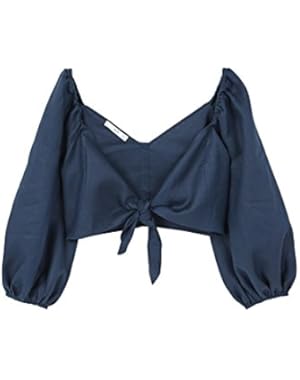 Mango Women's Bow Linen Blouse