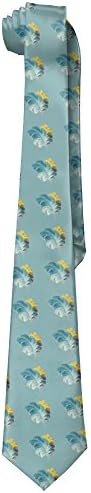 Men's Classic Plush Soft Yellow Green Feathers Neck Ties Soft And Silky Ties