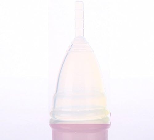 SESLEFT® Lunette Menstrual Cups 2 Size 4 Colors Period Cup Best Protection for Woman (Large, Clear)