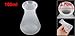 uxcell 100ml Clear White Plastic Laboratory Chemical Conical Flask Storage Bottle