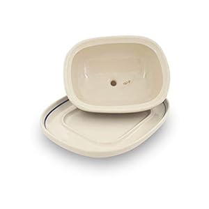 Bunzlauer Butter Dish with Lid Handle for 250 g Butter Decoration DEK 120