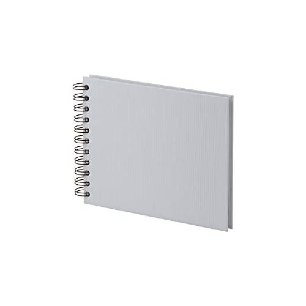 Rössler Papier 1329452171 - S.O.H.O. Wire-O fotoalbum 195 x 145 mm, 40 gebroken witte pagina's, steen, 1 stuk