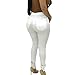 VICVIK Women High Waist Knee Skinny Distressed Ripped Boyfriend Jeans Denim Pants