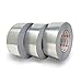 XFasten Aluminum Foil Tape for Ductwork 2 Inches x 165 Feet (3-Pack, 495 Feet) 3.6mil Aluminum Tape for Ductwork Heavy Duty Dryer Vent Tape Foil and Seal HVAC Tape for Ducts, High Temp HVAC Duct Tape