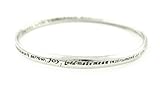 Modadorn Peace Prayer of St.Francis Rodium Silver Bracelet Lead Free, Nickel Free Women's Fashion / Jewelry(65mm)