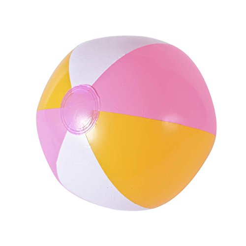 Newcomdigi 12inch Rainbow Beach Balls Multi Color Beach Balls Inflatable Beach Ball(12pcs) - Thumbnail 4