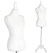 Best Choice Products Female Mannequin Torso Display w/ Adjustable Tripod Stand and Foam Padding, White