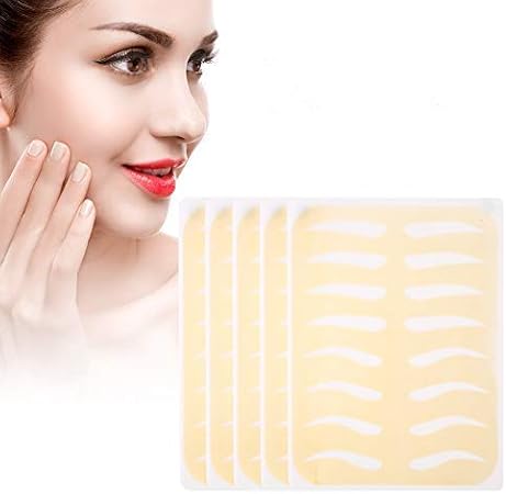 Amazon 眉毛練習スキン アイブローテンプレート アイブロウ用 眉タトゥー アートメイク 眉毛描画ガイドカード 柔軟 安全 初心者 半永久化粧練習ツール 5枚入り Ochun タトゥー用品 通販