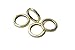 Bobeey 4pcs Round Carabiner Metal Spring Key Ring,Spring Snap Hooks Clip,Spring Keyring Buckle,Flat O Ring for Purses BBC40-20-Brushed Brass