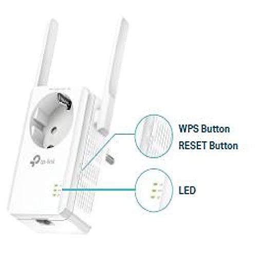TP-Link-TL-WA860RE-Repetidor-de-red-Wifi-extensor-amplificador-de-coberturaPuerto-Ethernet-10100-mbps-con-enchufe-300-Mbps-2-antenas