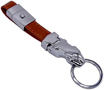 Yinfaxin Genuine Leather Valet Jaguar Keychain£¬ Elegant Key Chain(Brown)