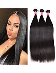 Amazon Com Kadoyee Brazilian Straight Hair 3 Bundles8a