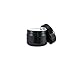 Houseables Black Jar Container, 2 Oz, 160 ML Gram Capacity, Plastic, BPA Free, w/ Removable Inner Liners & Dome Lids for Cosmetic Samples, Cream, Lotion