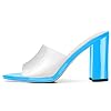 Eldof-Womens-High-Heel-Sandals4-inches-Block-Heel-with-Transparent-PVC-SandalsComfort-Backless-Party-Dress-Slippers-Blue-US-85