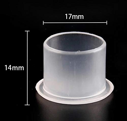 Tattoo Ink Caps,300pcs Plastic Disposable Microblading Tattoo Pigment Self Standing Cups,Tattoo Supplies Ink Holder Medium Size of 14x12mm